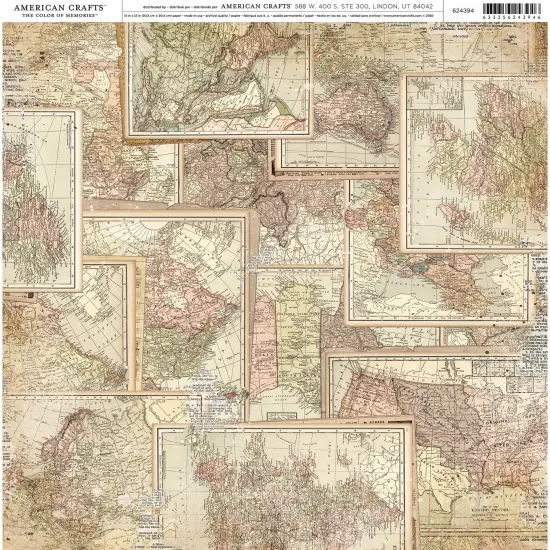 American Crafts Patterned Single-Sided Cardstock 12"X12" {2}