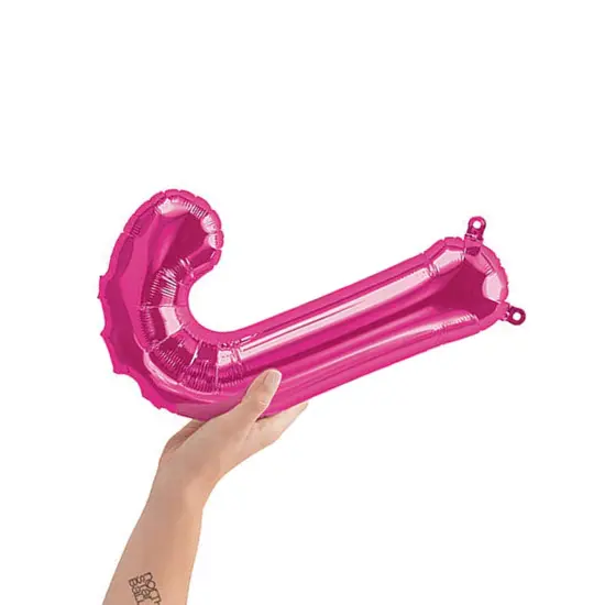NorthStar Balloons&reg; 16 Inch Letter J Magenta Air Fill Only {2}
