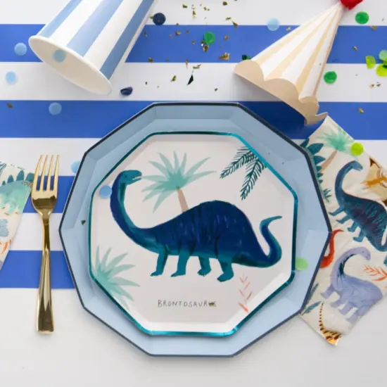 SKY BLUE SIGNATURE LARGE PLATES {5}