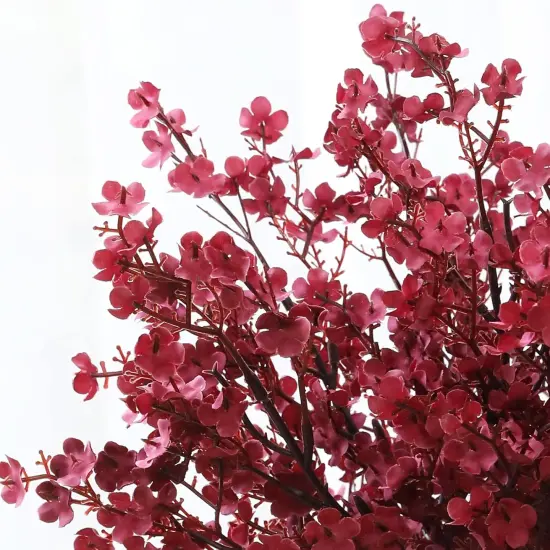 10 Pcs Babys Breath Artificial Gypsophila Flowers - Burgundy {3}