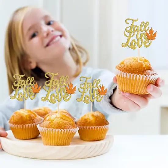 24 Pack Fall in Love Cupcake Toppers {6}
