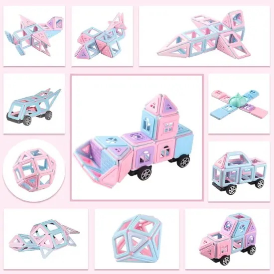 3D Colorful Macaron Building Blocks, Various Castle Building Models, Learning Toys {2}