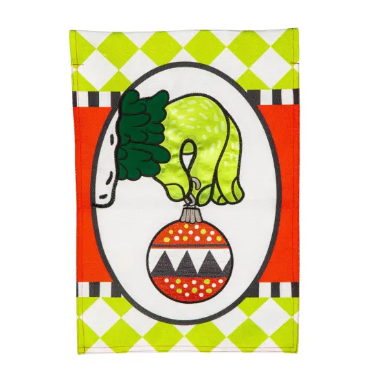 Grinch Ornament Christmas Garden Flag 2 Sided {1}