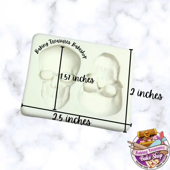 Skeleton Head Skull Silicone Mold {4}