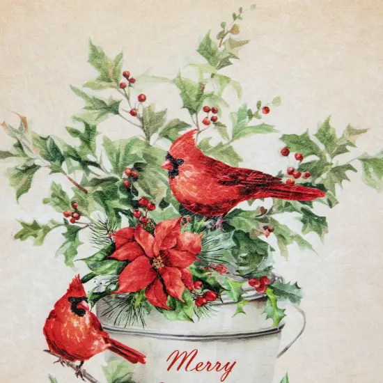 Northlight Cardinals Merry Christmas Wall Art- 11.75" x 11.75" Beige {6}
