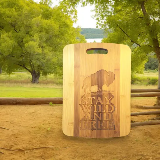 Stay Wild and Free - Buffalo - Cutting Board {6}