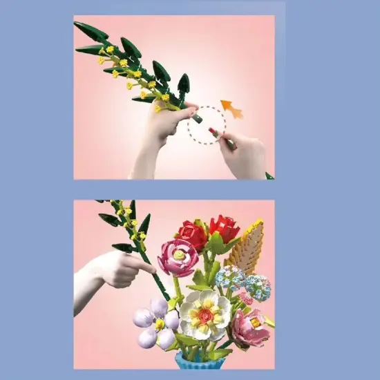 Constructor flower bouquet in a vase F07M9-7(109) {3}