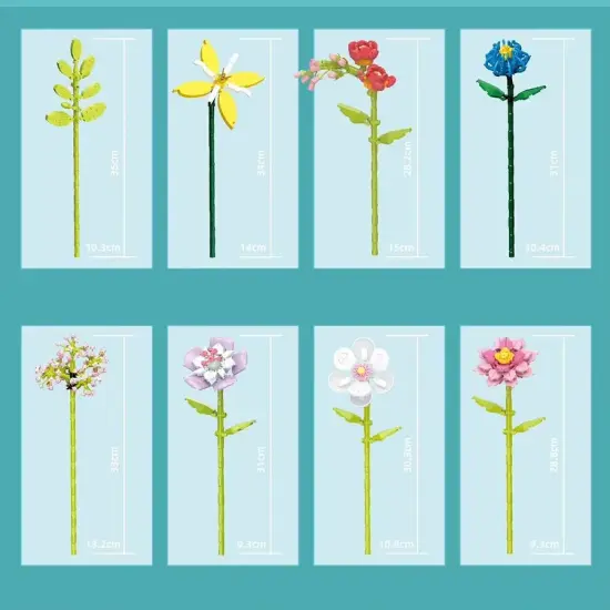 Constructor flower bouquet in a vase F07M9-3(109) {5}