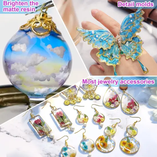 LET'S RESIN UV Resin, 300g Low Viscosity Crystal Clear Thin UV Resin Kit, Quick-Curing & Low Shrinkage Ultraviolet Epoxy Resin for Crafts, Casting, UV Resin Molds {5}