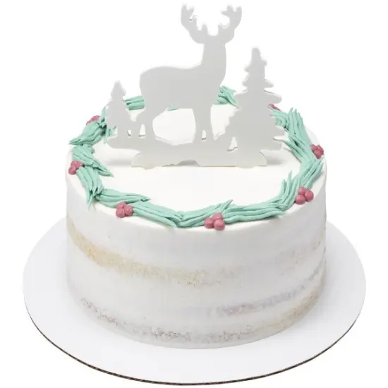 Deer and Pine Trees Gum Paste Layon {4}