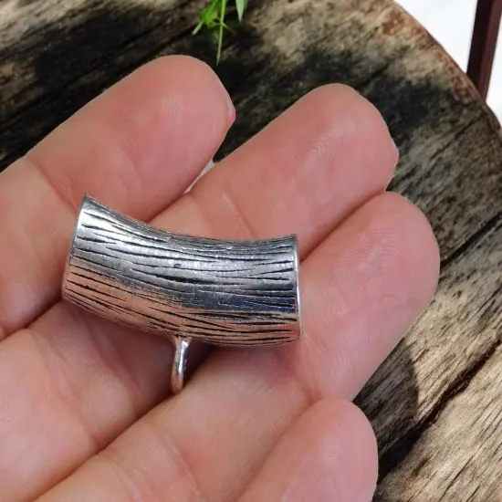 *5* 32x9mm Antique Silver Bail Connector Tubes {4}