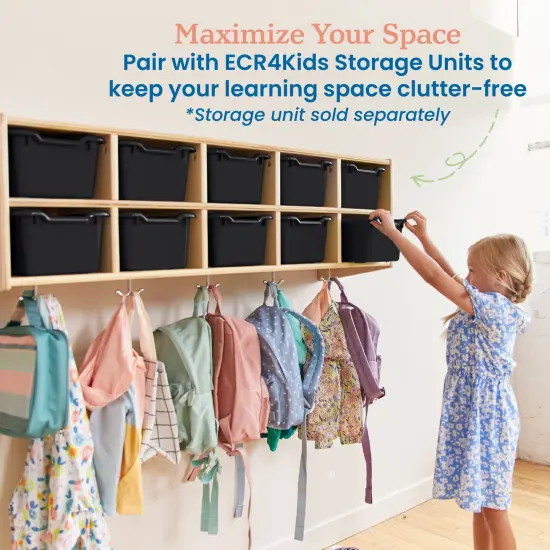 Scoop Front Storage Bins, Multipurpose Organization, 10-Pack Black {5}