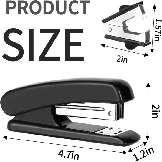 Black Modern Office Stapler, 25 Sheet Capacity, Automatic, Includes 1000 Staples and Staple Remover {5}
