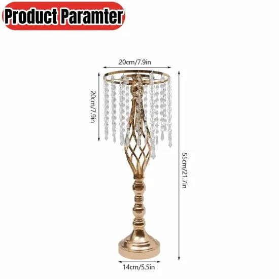 10Pcs Metal Wedding Table Centerpieces Crystal Flower Vase Stand Party Decor {4}