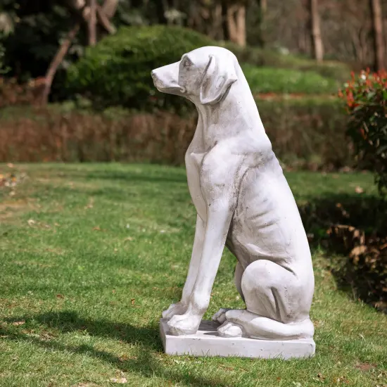 Set of 2 28.25"H MGO Sitting Labrador Retriever Dog Statue {4}