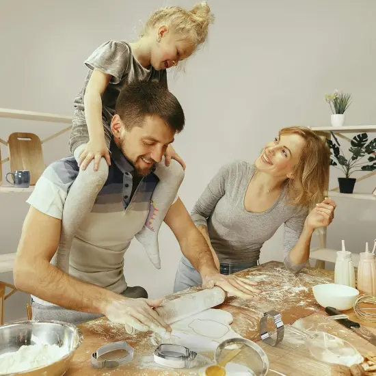 Mason Jar Cookie Cutters Set &ndash; Stainless Steel 4 Pcs 3.5" & 4.5 {6}