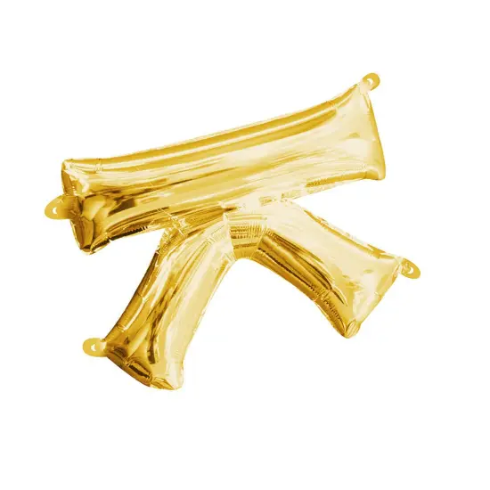 Anagram&reg; 16" Gold Letter K Balloon Air Fill Only Foil Mylar {5}