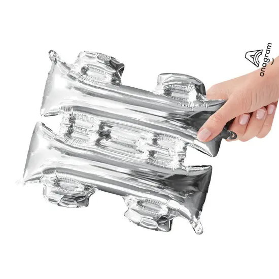 Anagram&reg; 16" Silver # Hashtag Balloon Air Fill Only Foil Symbol {2}