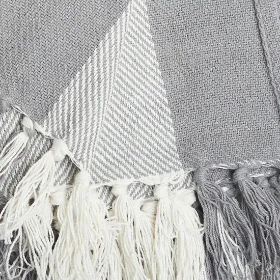 Franklin Slate Gingham Check Accent Throw Blanket {3}