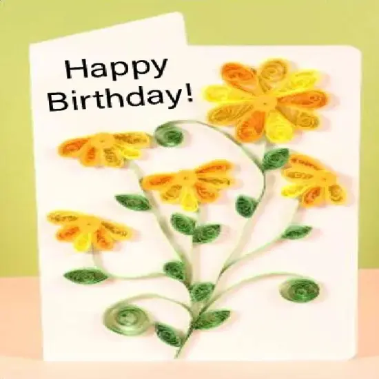 Greeting Card Making Kit. Daisy Flowers DIY Quilling Kit F07M3-5-FL3 {1}