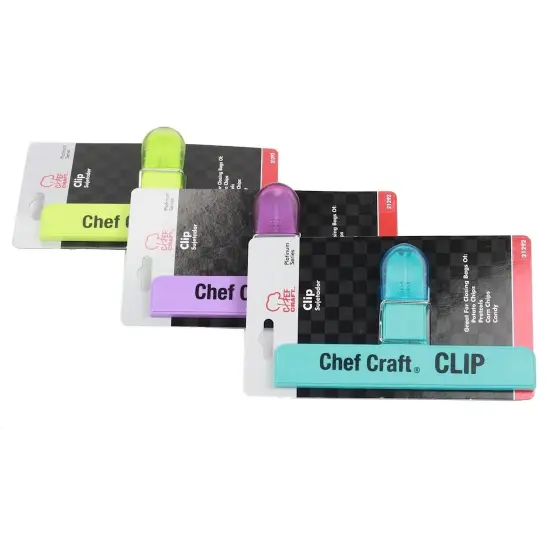 Chef Craft Large 6-Inch Bag Clip, Chip Sealing Clip - Random Pastel Color {5}