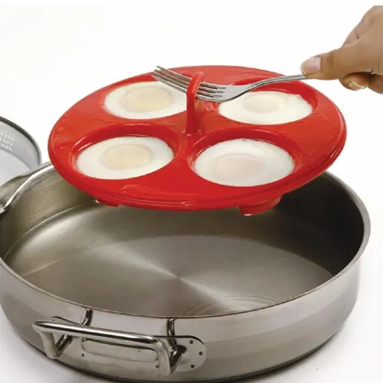 Norpro Nonstick Silicone 4 Egg Poacher - Fits 9 to 12" Skillets {3}