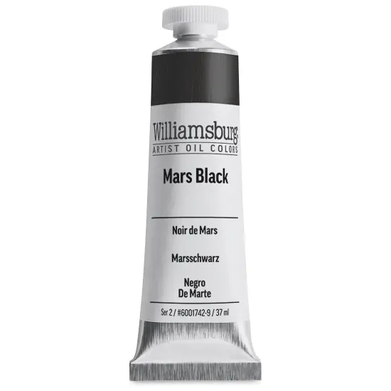 Williamsburg Handmade Oil Paints - Mars Black, 37 ml tube {2}