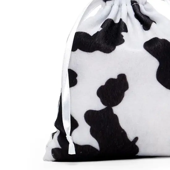 Plush Animal Faux Fur Storage Bags 5" x 8" {6}