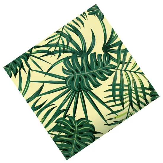 Palm Fronds and Monstera Printed Spandex Fabric {4}