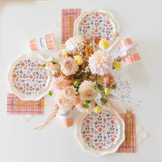 FRENCH CR&Egrave;ME COMPOSTABLE DINNER PLATES {6}