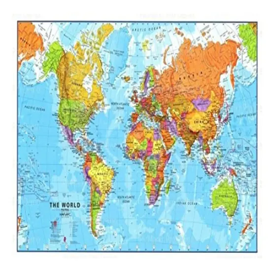 World Color Map Birthday - Edible Cake/Cupcake Party Topper for 1/4 sheet cake {1}