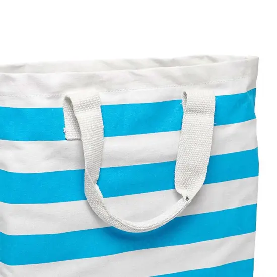 Stripe Canvas Tote Bags 17 5/16 '' x 4 1/4 '' x 14 '' Reusable and Stylish {6}