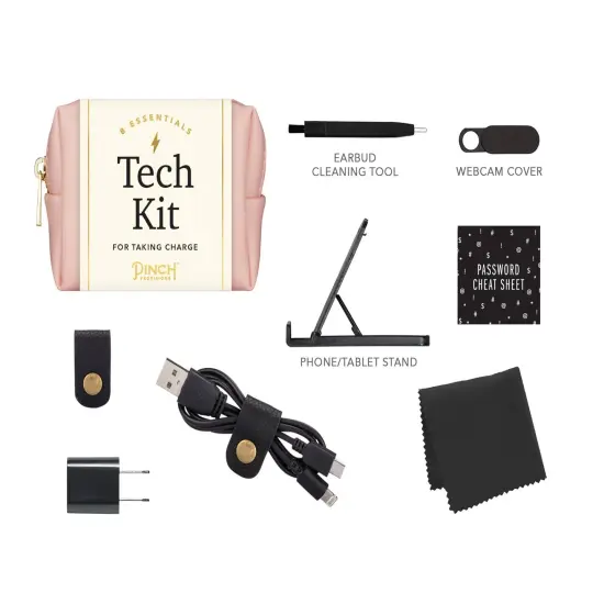 BLUSH PINK PUFFER TECH KIT {2}