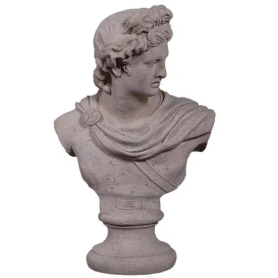 Apollo Stone Bust Life Size Statue {1}