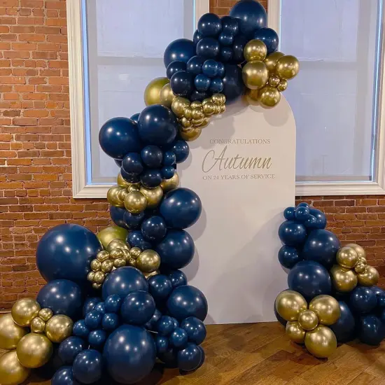 Navy Blue Balloons Latex Party Balloons Different Sizes 100Pcs 18 12 10 5In Blue Balloon Garland Arch Kit With Ribbon Balloon Strip For Birthday Wedding Anniversary Themed Party Decorations {2}