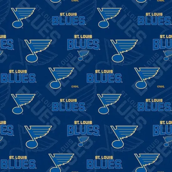 NHL Licensed St Louis Blues 1199-SLB Cotton Fabric by the Yard {1}
