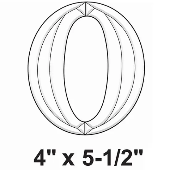 4-3/4" x 5-1/2" Exquisite Clear Glass Number 0 Bevel Cluster BN0 {2}