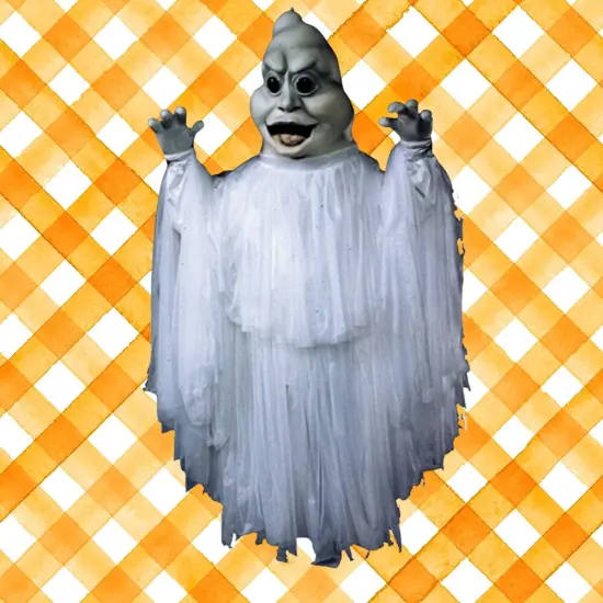 Ghost As Pictured Costume White Hooded Robe Perfect for Costume Parties {3}