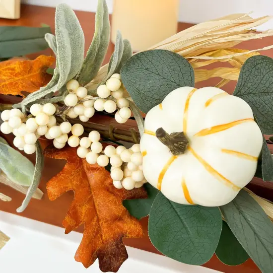 6ft Fall Garland with Lights {5}