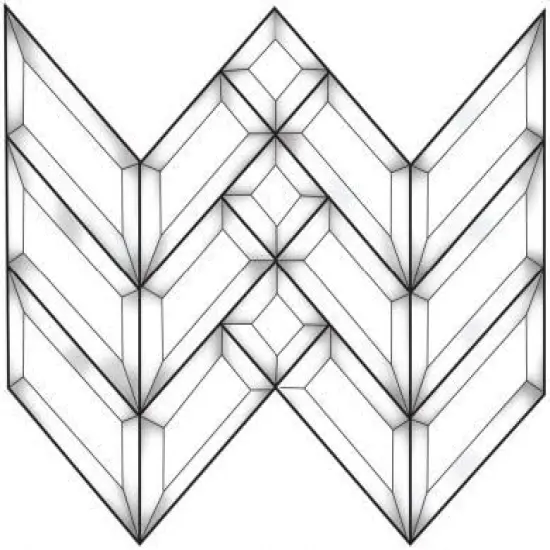 14" x 12" Exquisite Clear Glass Prairie Bevel Cluster EC100 {1}