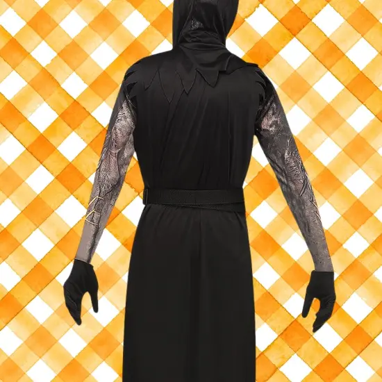 Child Scorched Ghost Face Costume Molten Horror Style {5}