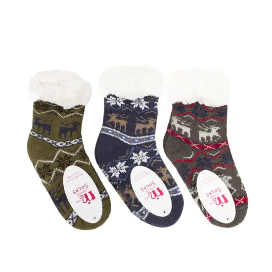 Boys Non Slip Winter Socks 1 Pair Assorted Color {2}