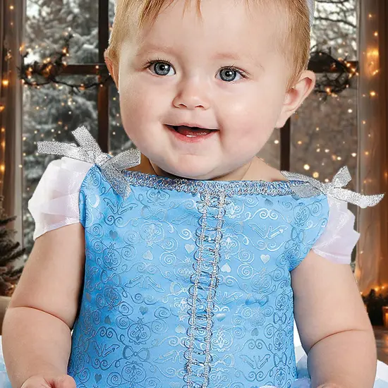 Baby Prestige Disney Cinderella Costume, Deluxe Tutu Onesie With Headband Infant Small {3}
