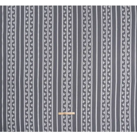 1 Yard Gray and Silver Corded Lace Fabric Geometric Stripes Sheer Design 52 inch Width {4}