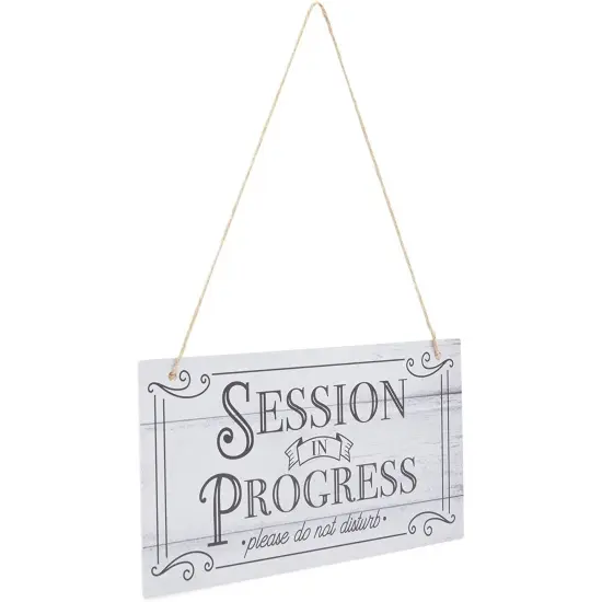 Stockroom Plus Hanging Door Sign for Therapist, Quiet Please Session in Progress (5 x 10 in, 2 Pack) White {5}