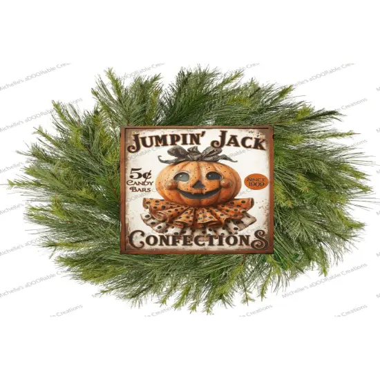 Vintage Halloween Jumpkin Jack Pumpkin Sign {2}