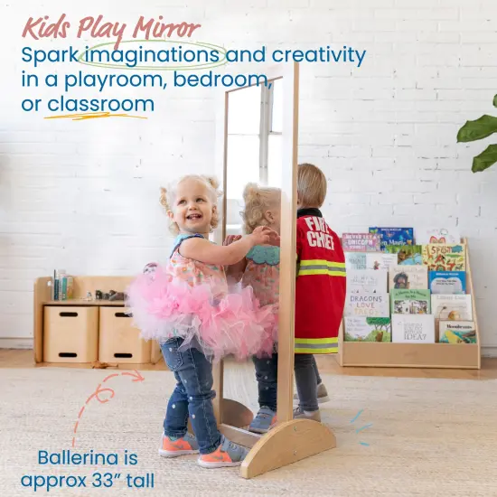 Double-Sided Bi-Directional Mirror, Kids Furniture Natural {3}