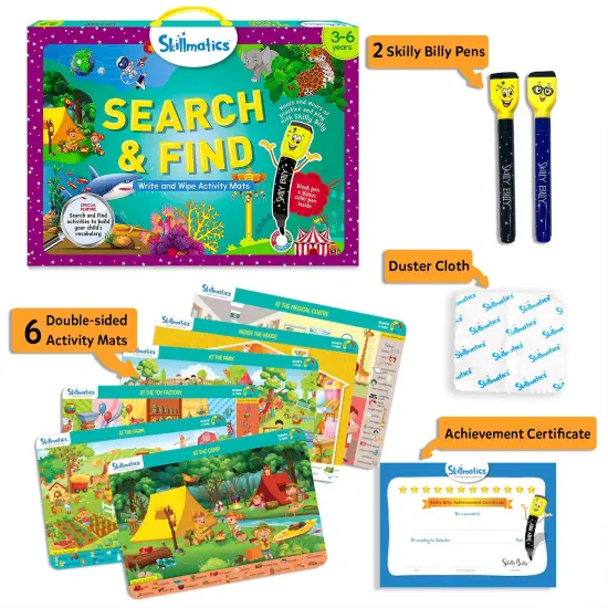 Preschool Learning Activity - Search and Find Educational Game, Perfect for Kids, Toddlers Who Love Toys, Art and Craft Activities, Gifts for Girls and Boys Ages 3, 4, 5, 6 {1}