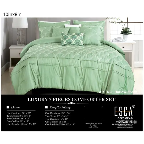 7 Pieces Comforter Set Elevate Bedroom with Luxury & Style {3}