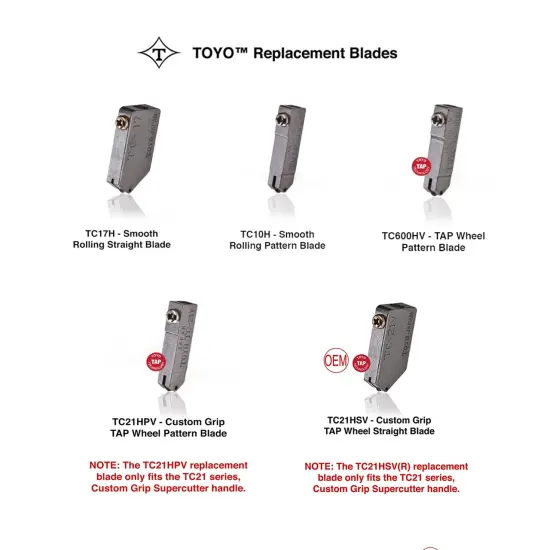 TOYO&trade; Replacement Blades - 5 Options {3}